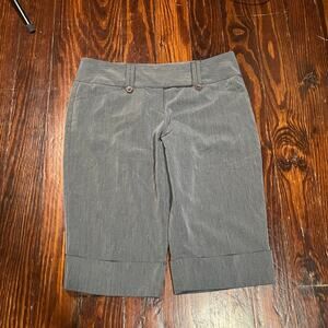 Tracy Evans 7 Y2K Bermuda Shorts Gray Cuffed
